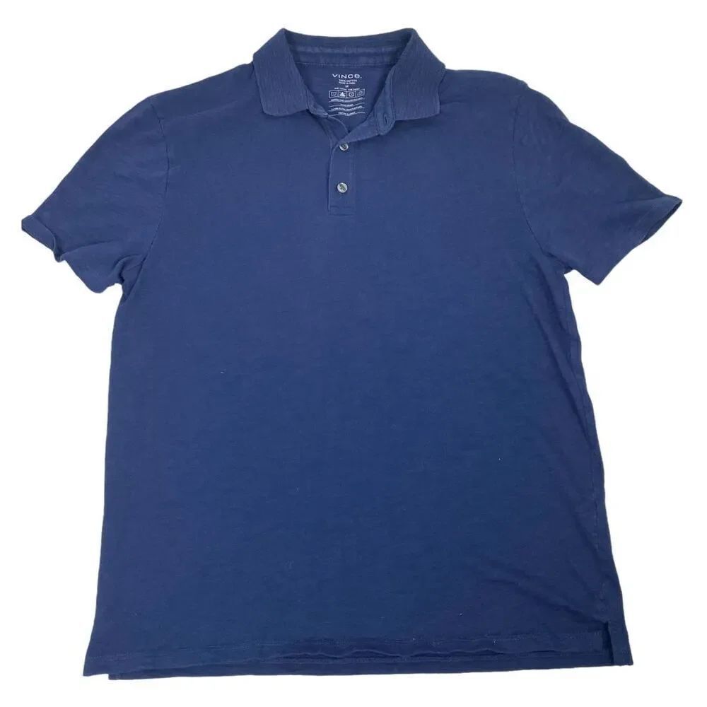Vince Mens Dark Blue Polo Shirt size Medium